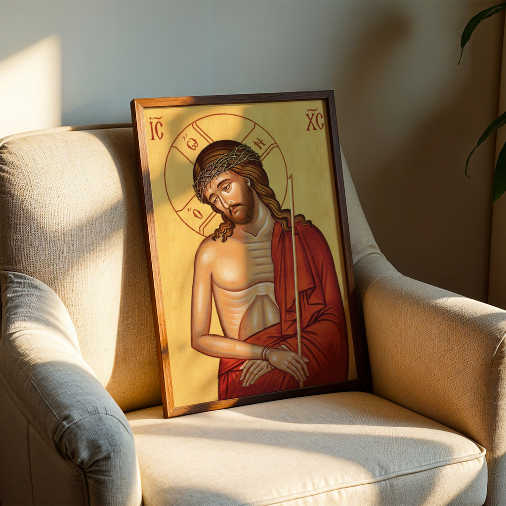 Ecce Homo Orthodox Icon Print, Lenten Prayer and Holy Week Gift, Holygraceart