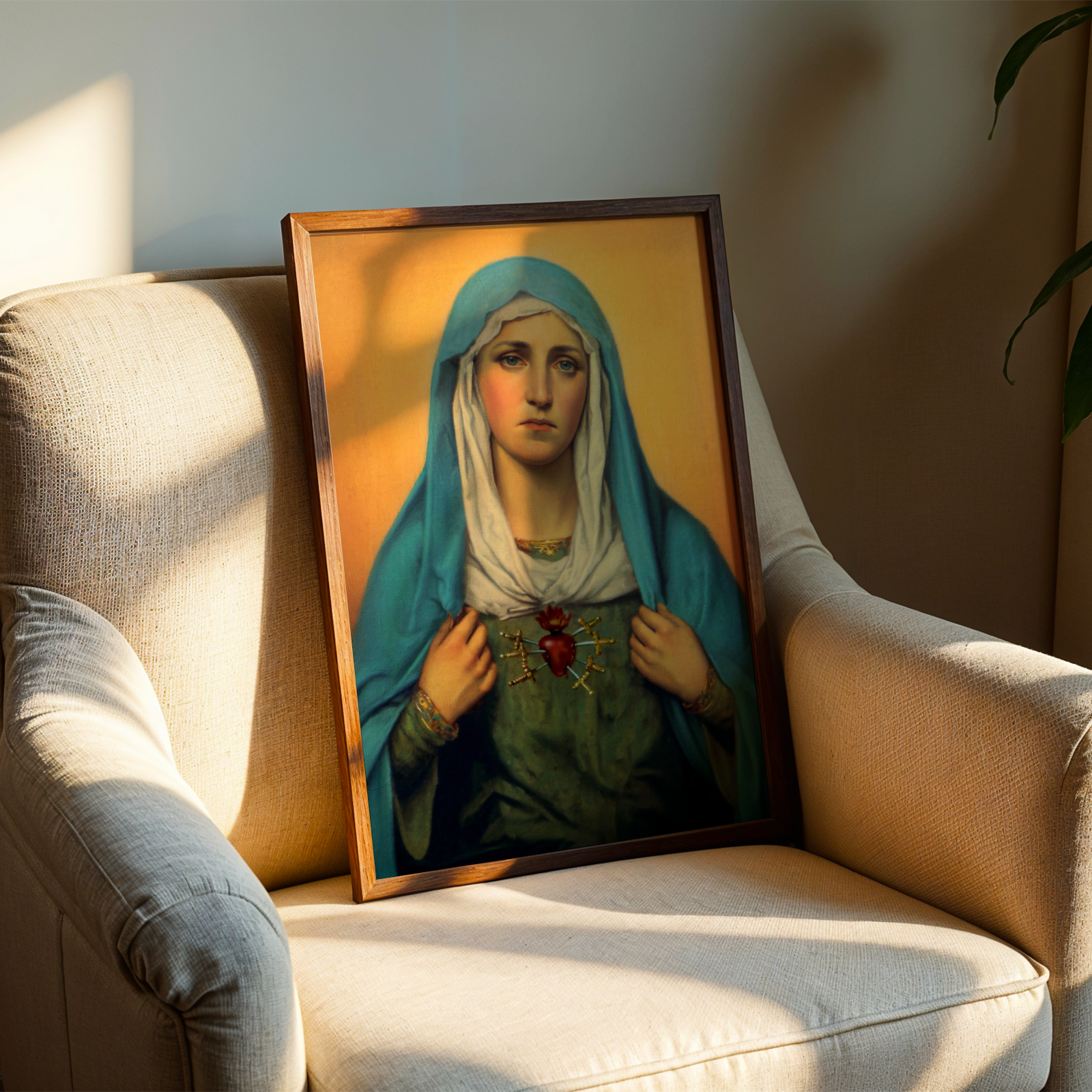 Our Lady of Sorrows Wall Art, Marian Wall Decor, Confirmation Gift