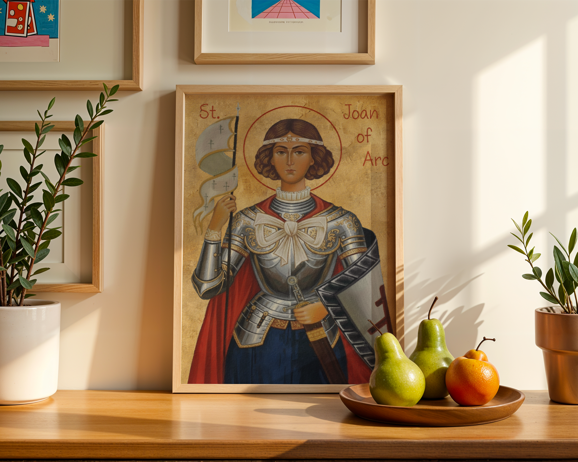 Saint Joan of Arc Icon Print, Patron Saint Warrior, Confirmation gift, Holygraceart