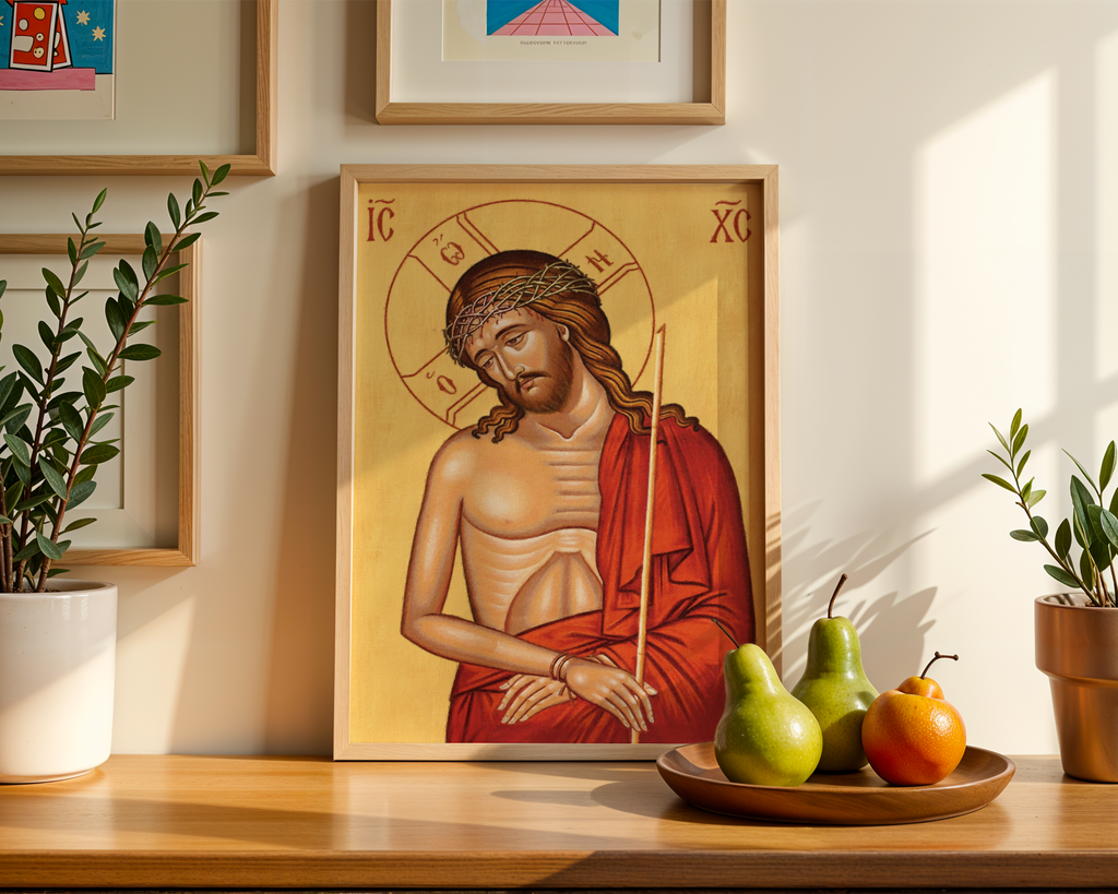 Ecce Homo Orthodox Icon Print, Lenten Prayer and Holy Week Gift, Holygraceart
