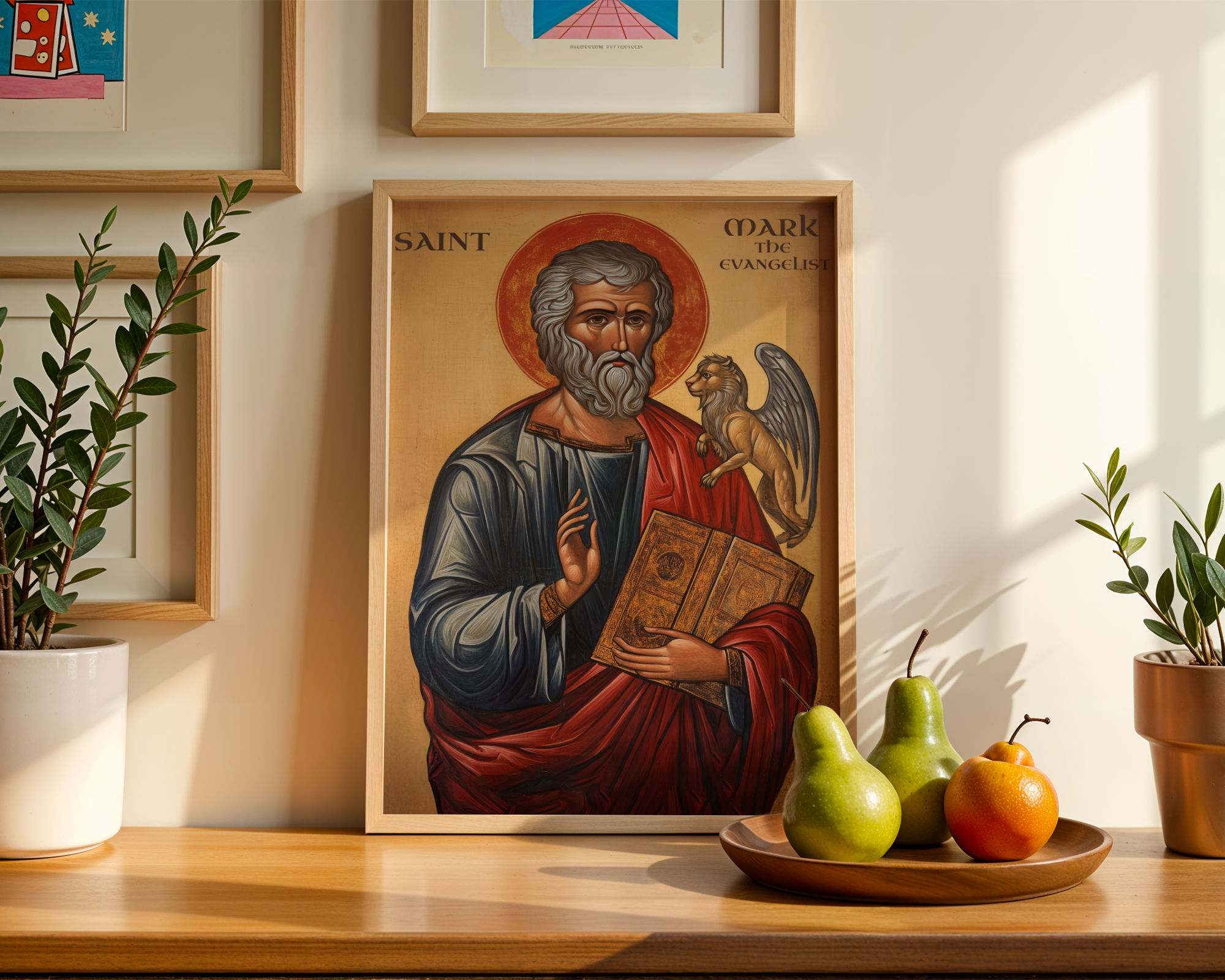Saint Mark the Evangelist Icon Print, Gospel Writer Gift, Scripture Study Gift