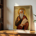 Prophet Elijah Icon Print, Biblical Prophet Gift Byzantine Wall Art, Holygraceart