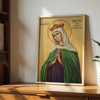 Saint Irene the Great Martyr Icon Wall Art, Courage and Peace Gift Orthodox Decor, Holygraceart