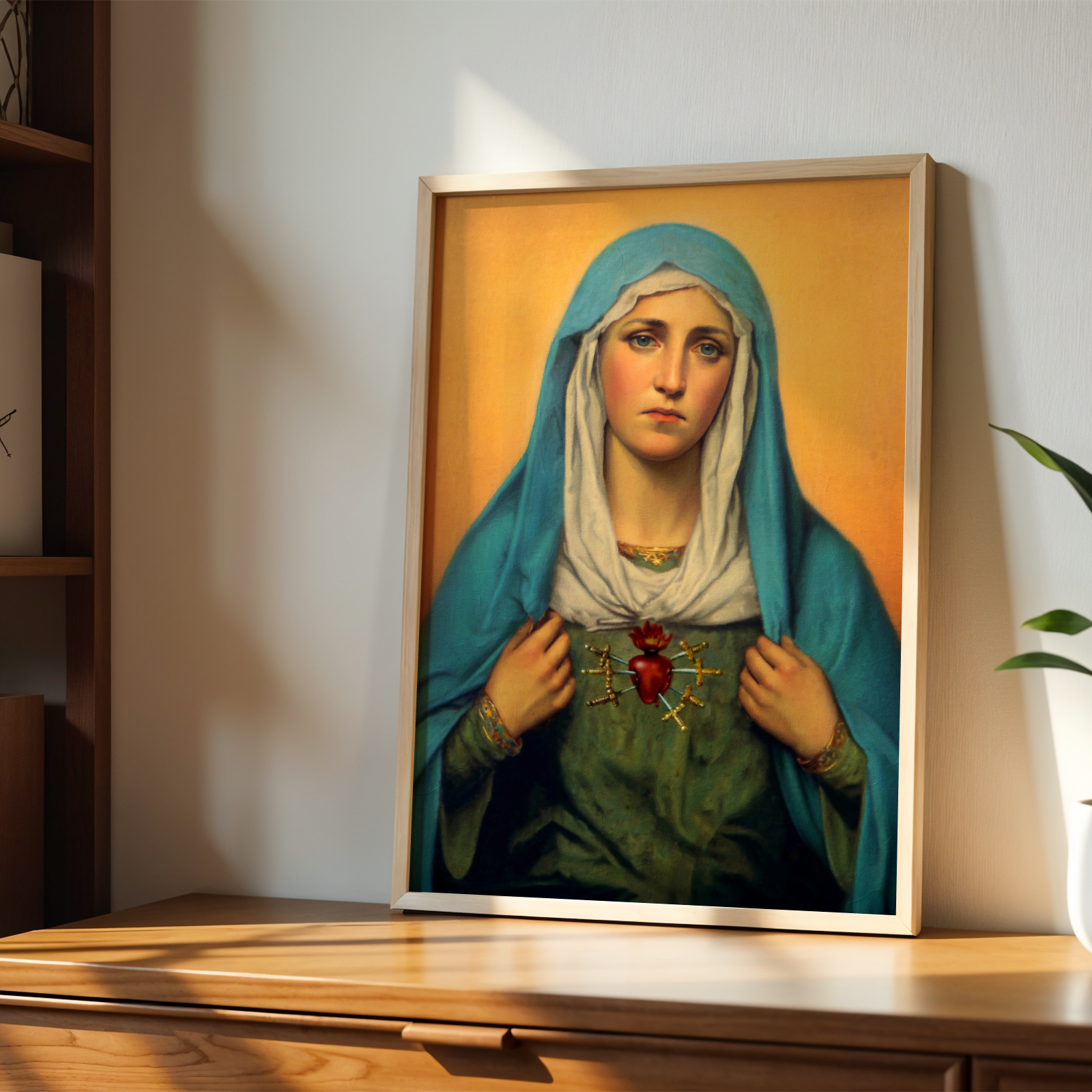 Our Lady of Sorrows Wall Art, Marian Wall Decor, Confirmation Gift