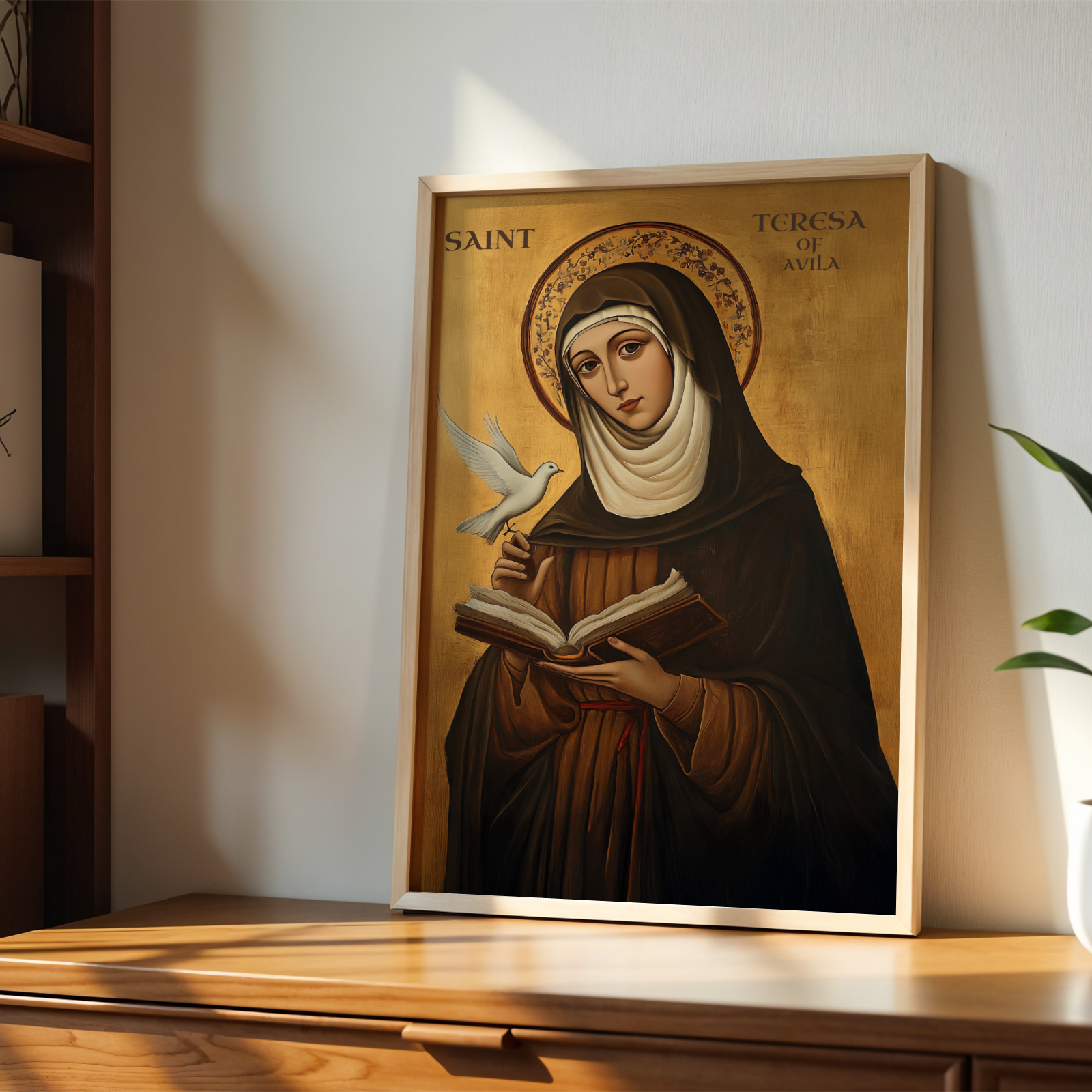 Saint Teresa of Avila Icon Print, Teacher & Confirmation Gift, Carmelite Orthodox Decor