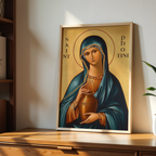 Saint Photini(Photina) Icon Print, Baptism and Faith Renewal Gift, Orthodox Wall Art