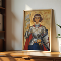 Saint Joan of Arc Icon Print, Patron Saint Warrior, Confirmation gift, Holygraceart