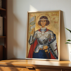 Saint Joan of Arc Icon Print, Patron Saint Warrior, Confirmation gift, Holygraceart