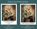 Saint Ulrich of Augsburg Icon Print, Catholic Bishop Wall Art Decor, Confirmation Gift,  Holygraceart H281