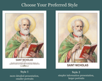Saint Nicholas Catholic Wall Art Print, Bishop Saint Portrait Decor, Faith-Inspired Gift, Holygraceart H03