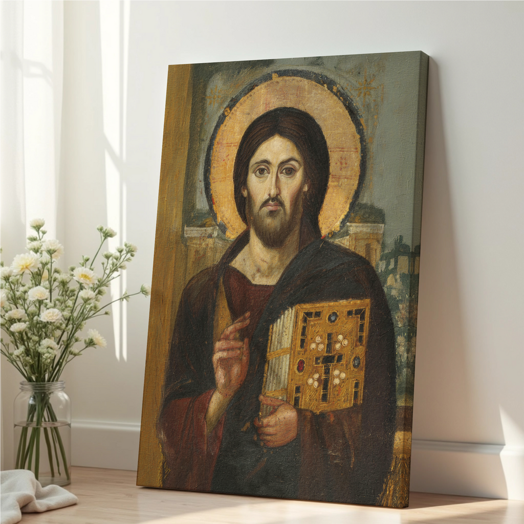 Christ Pantocrator Orthodox Icon Print, Savior Byzantine Devotional Gift, Holygraceart