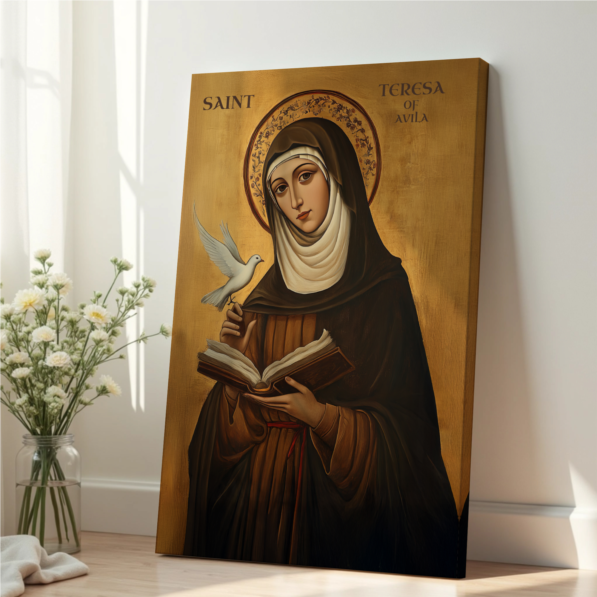 Saint Teresa of Avila Icon Print, Teacher & Confirmation Gift, Carmelite Orthodox Decor