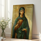 Saint Martha Icon Wall Art, Faithful Service Gift Byzantine Decor, Holygraceart