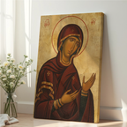 Mother of God Orthodox Icon Print, Marian Devotion Wall Art