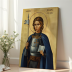 Saint Joan of Arc Icon Print, Courage and Calling Gift, Byzantine Wall Art, Holygraceart