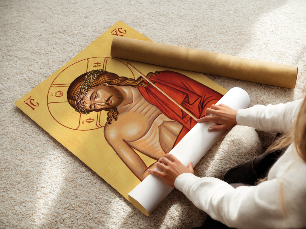 Ecce Homo Orthodox Icon Print, Lenten Prayer and Holy Week Gift, Holygraceart