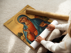 Saint Martha Icon Print, Homemaker Faith Gift Byzantine Wall Art, Holygraceart