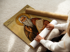 Prophet Elijah Icon Print, Biblical Prophet Gift Byzantine Wall Art, Holygraceart