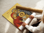 Holy Family Orthodox Icon Print, Marriage Blessing Gift, Sacred Blessing for Newlywed Home