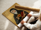 Saint Gertrude the Great Icon Print, Sacred Heart Devotion Gift, Orthodox Wall Art