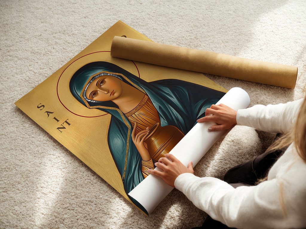 Saint Photini(Photina) Icon Print, Baptism and Faith Renewal Gift, Orthodox Wall Art