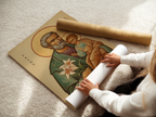 Saint Joseph Icon Wall Art, Family Blessing Gift for Christian Homes, Holygraceart