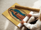 Our Lady of Guadalupe Icon Canvas Wall Art, Marian Blessing for the Family Home