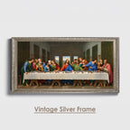 Last Supper Canvas Painting, Leonardo Da Vinci Inspired Christian Home Decor