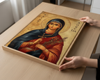 Saint Aurelia Icon Print, Baptism & Confirmation Gift, Orthodox Wall Art, Holygraceart
