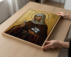 Saint Clare of Assisi Icon Print, Vocation Gift, Sacred Decor, Holygraceart