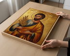 Saint Isidore the Farmer Icon Print, House Blessing and Baptism Gift, Holygraceart