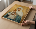 Saint Alphonsa Icon Wall Art, Suffering with Grace Gift Orthodox Decor, Holygraceart
