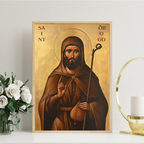 Saint Drogo Icon Wall Art, Shepherd Gift Orthodox Decor, Holygraceart
