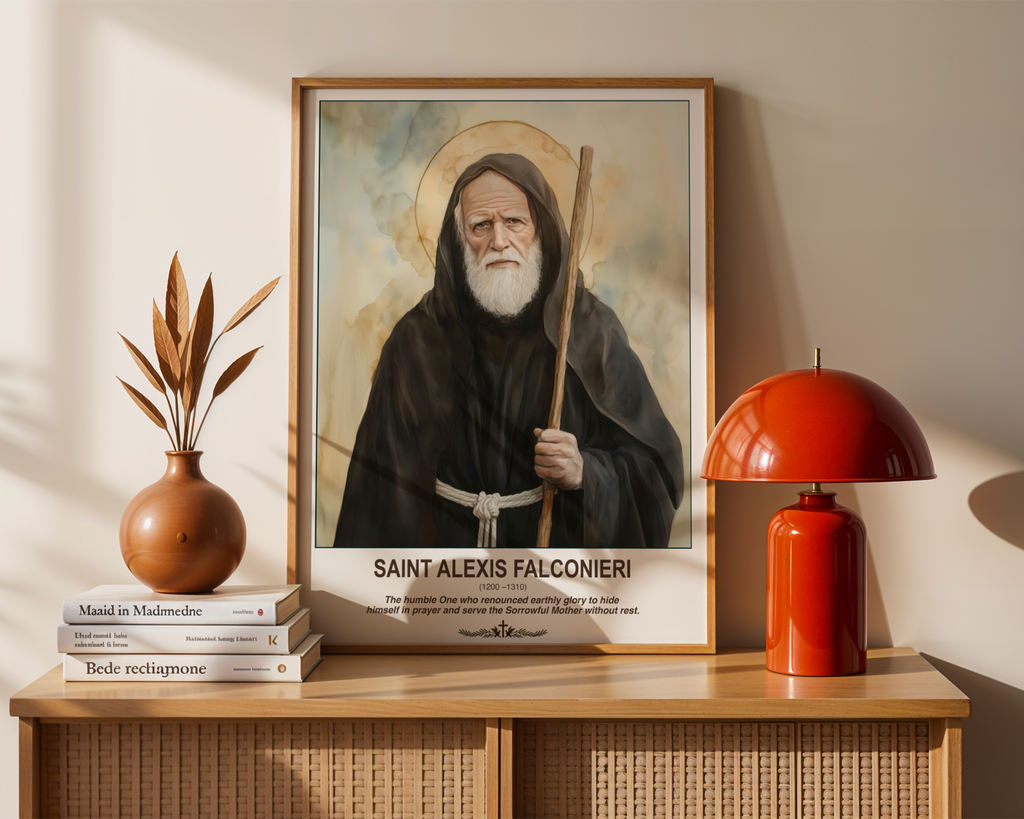 Saint Alexis Devotional Poster, Faith-Inspired Gift, Monastic Wall Decor, Holygraceart H283
