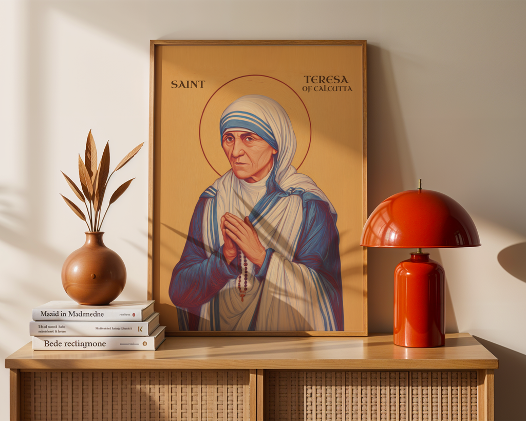 Saint Teresa of Calcutta Icon Print, Charity and Compassion Gift, Holygraceart