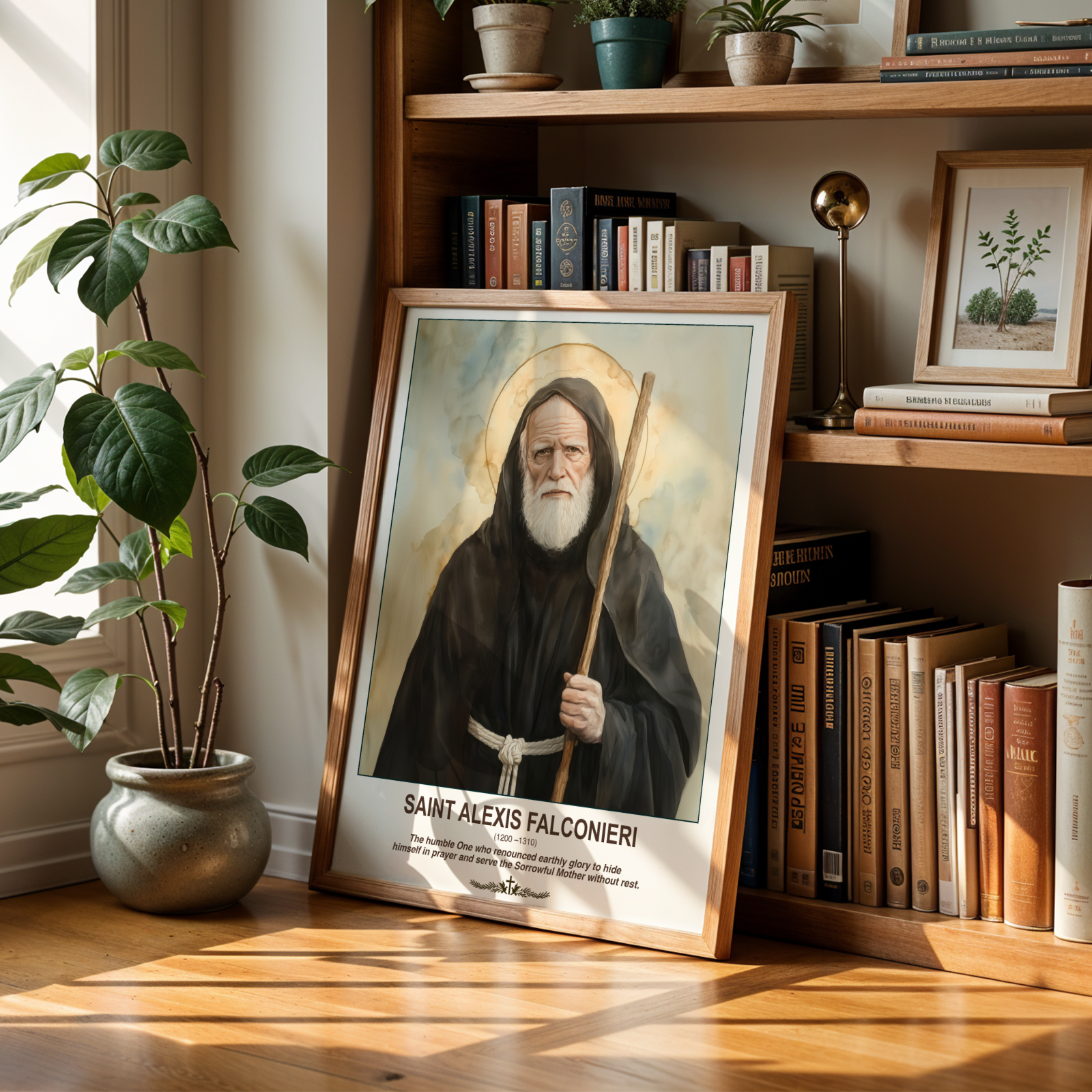 Saint Alexis Devotional Poster, Faith-Inspired Gift, Monastic Wall Decor, Holygraceart H283