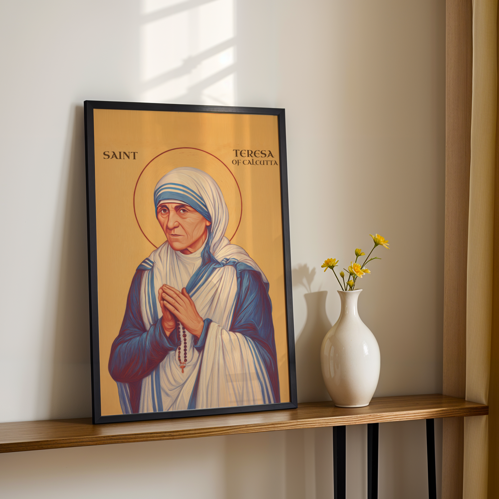 Saint Teresa of Calcutta Icon Print, Charity and Compassion Gift, Holygraceart