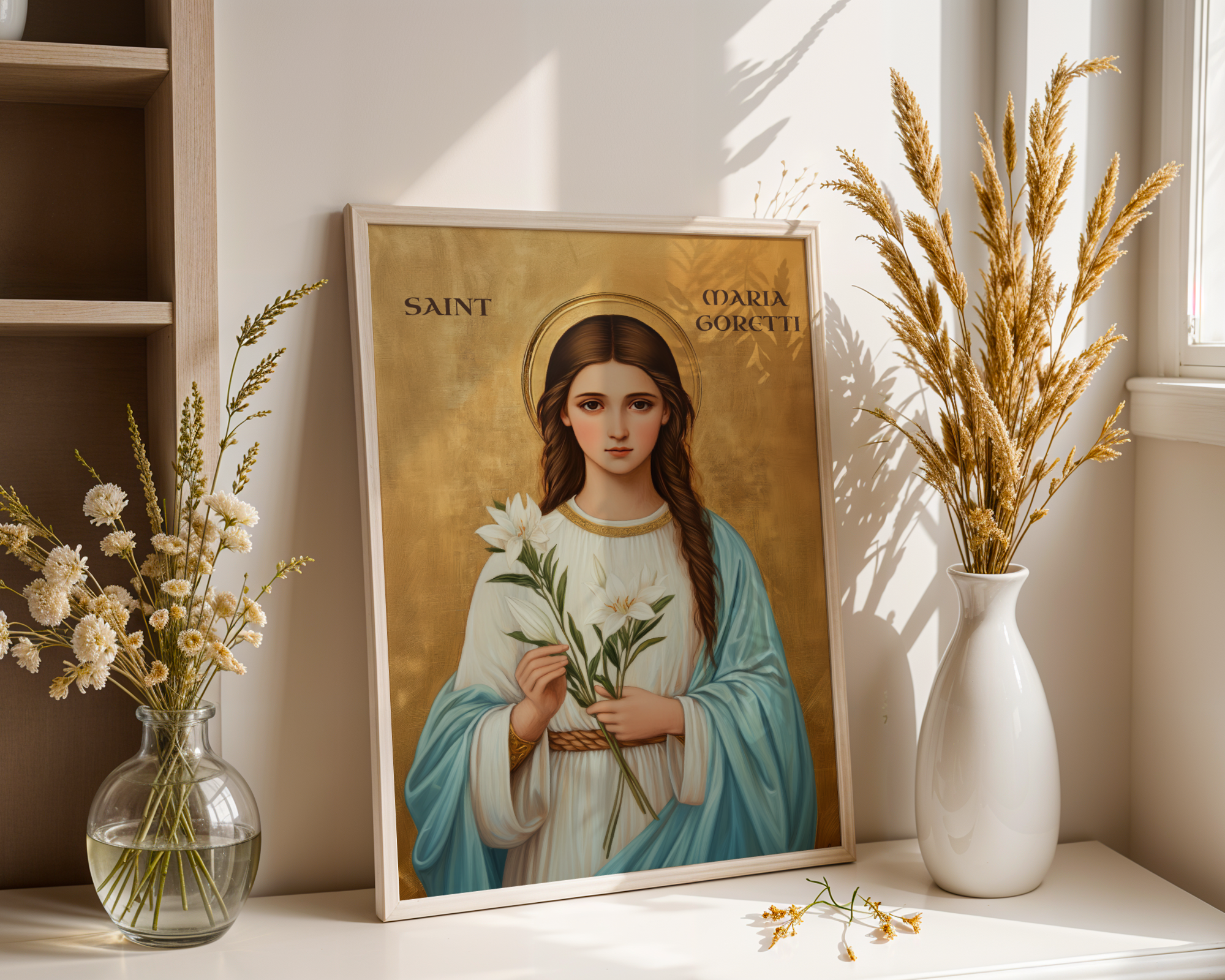 Saint Maria Goretti Icon Print, Young Women Faith Gift Orthodox, Holygraceart