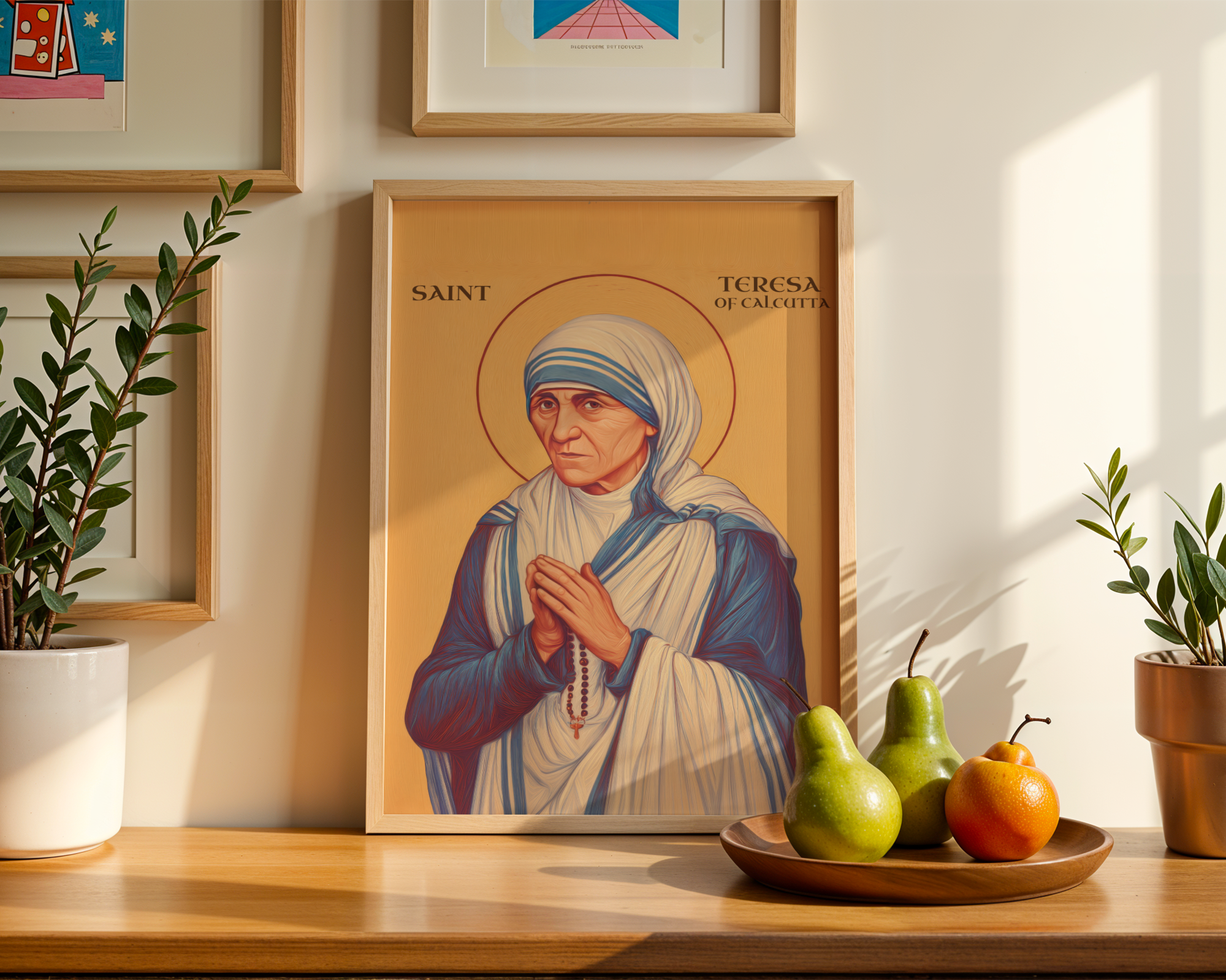 Saint Teresa of Calcutta Icon Print, Charity and Compassion Gift, Holygraceart