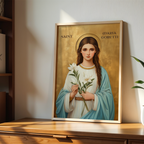 Saint Maria Goretti Icon Print, Young Women Faith Gift Orthodox, Holygraceart