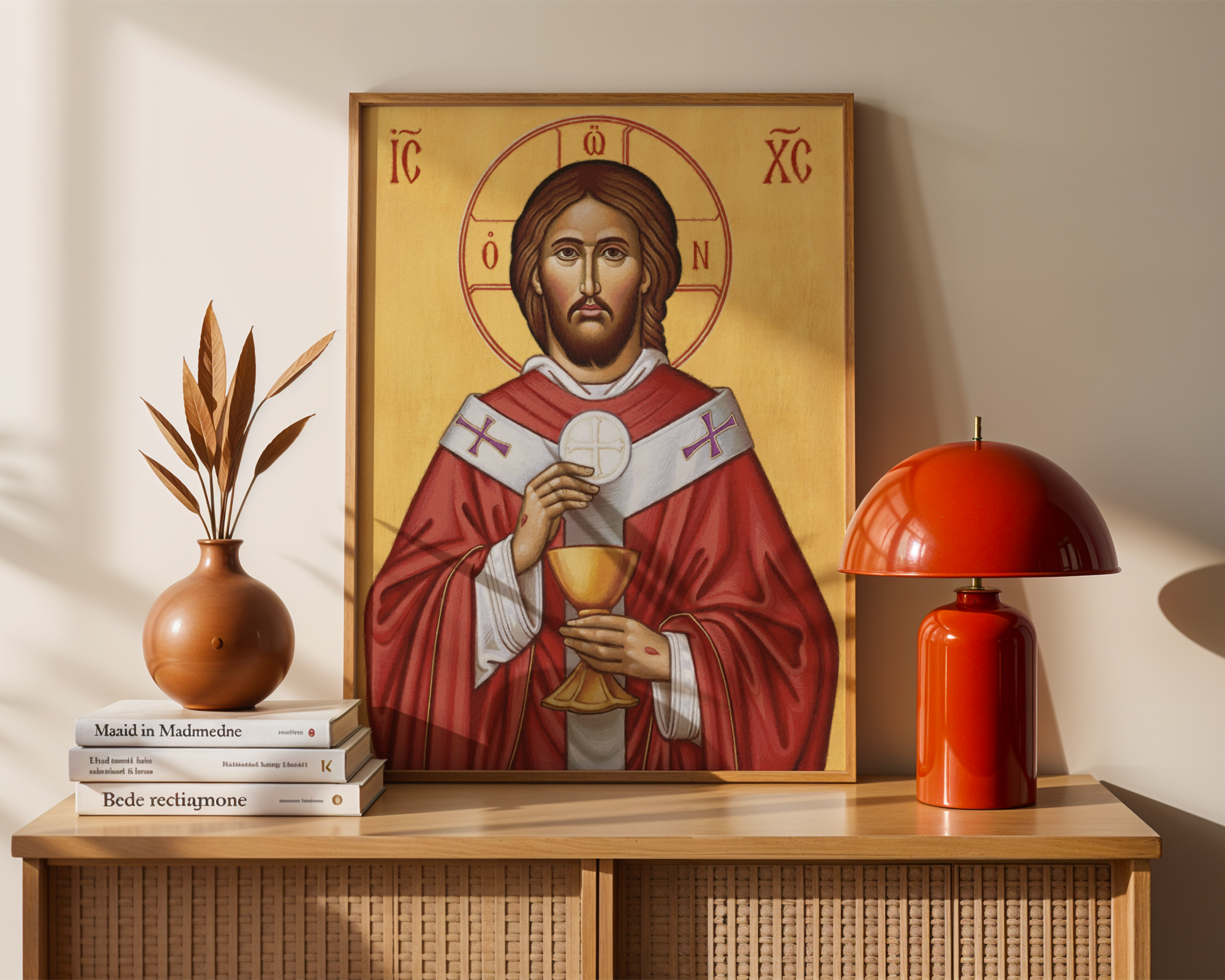 Jesus Christ Eucharistic Orthodox Icon, Priest Gift, Altar Blessing Decor, Holygraceart