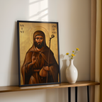Saint Drogo Icon Wall Art, Shepherd Gift Orthodox Decor, Holygraceart