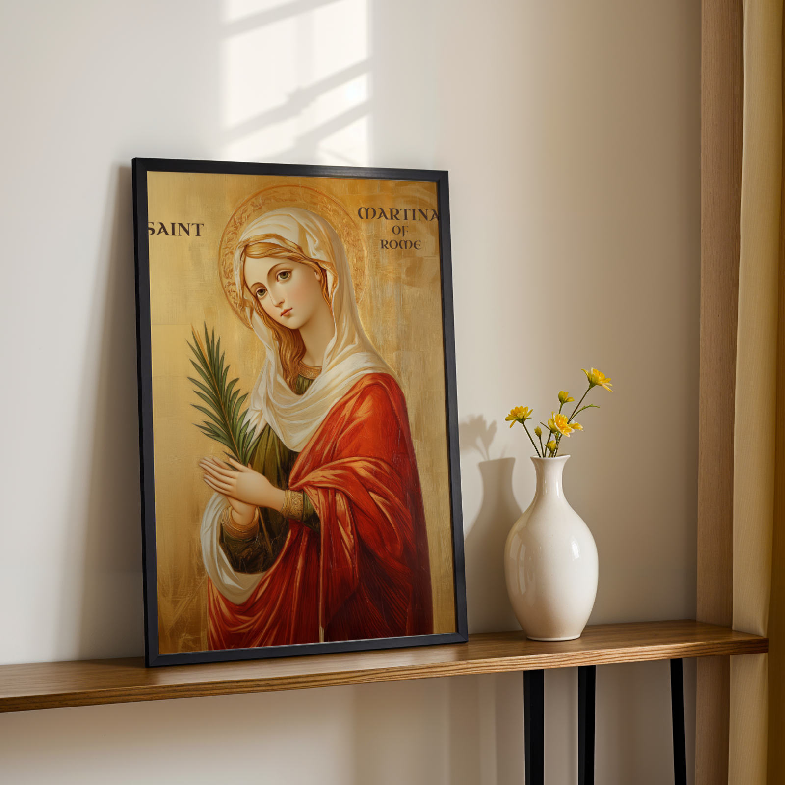 Saint Martina of Rome Icon Print, Nursing Mothers Gift, Prayer Art for New Moms, Holygraceart
