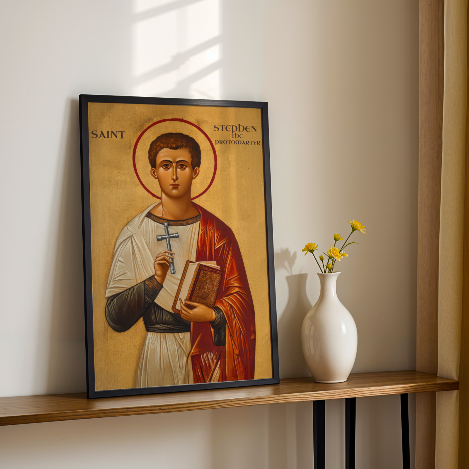 Saint Stephen the Protomartyr Icon Wall Art, Deacon Gift Orthodox Print, Holygraceart