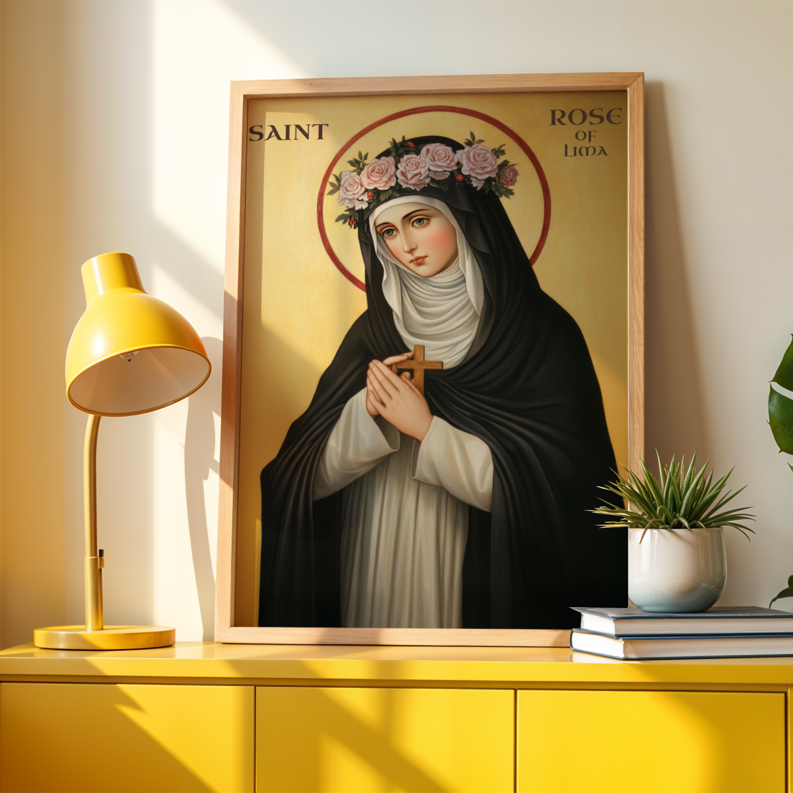 Saint Rose of Lima Icon Print, Women of Faith Gift, confirmation gift, Catholic Decor