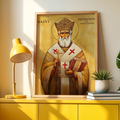 Saint Spyridon of Trimythous Icon Print, Clergy & Bishop Gift, Orthodox Home Decor