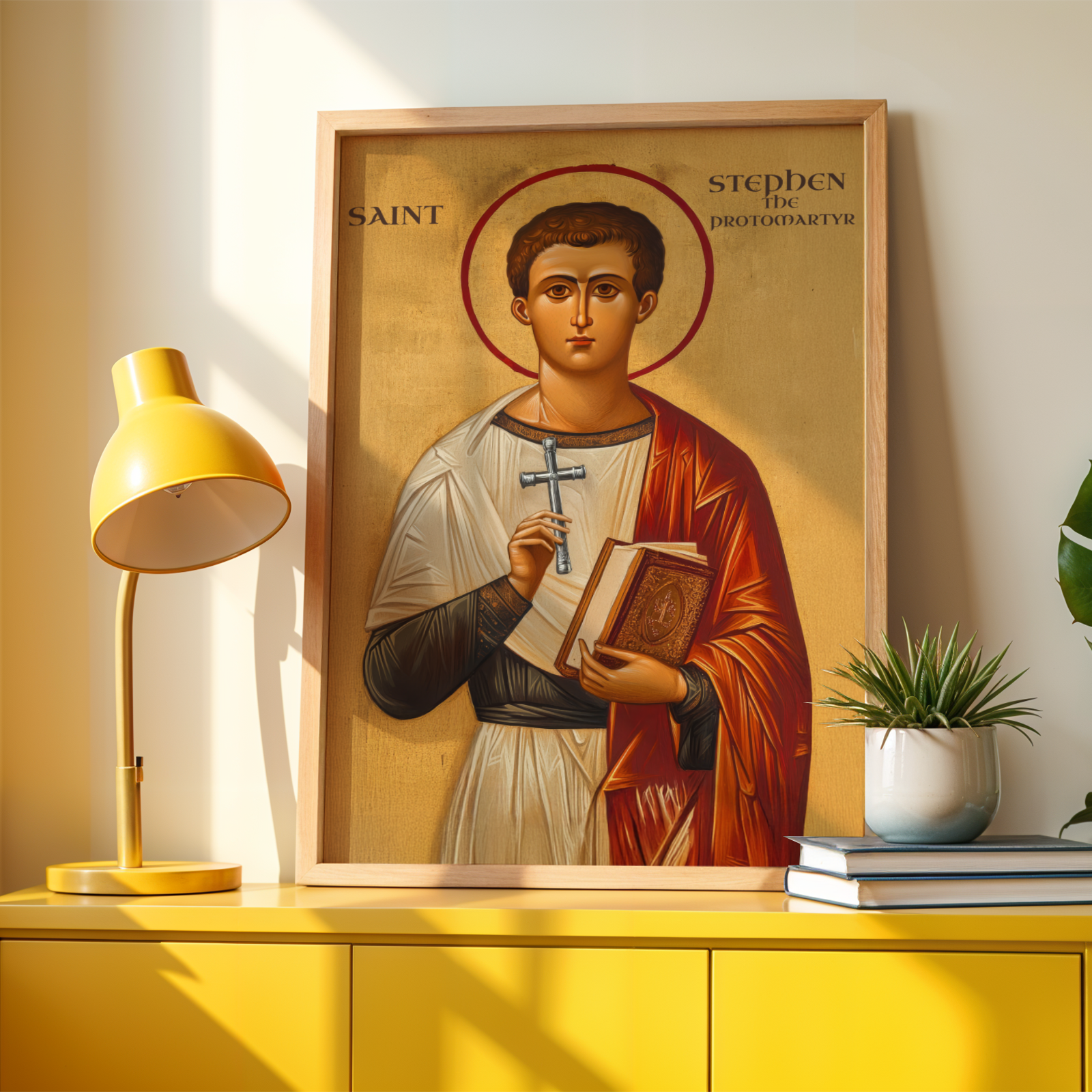 Saint Stephen the Protomartyr Icon Wall Art, Deacon Gift Orthodox Print, Holygraceart