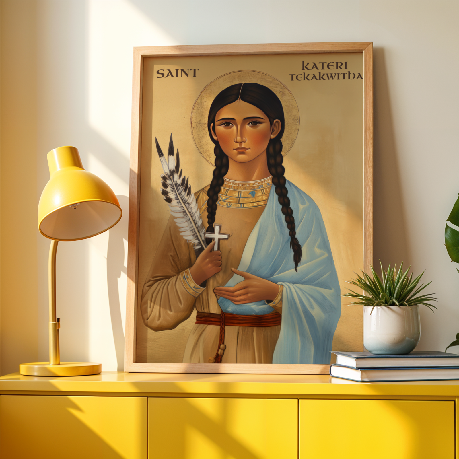Saint Kateri Tekakwitha Icon Print, Gift for Women of Faith, Orthodox Home Decor