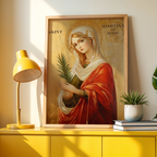 Saint Martina of Rome Icon Print, Nursing Mothers Gift, Prayer Art for New Moms, Holygraceart
