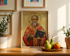 Saint Isidore of Seville Icon Wall Art, Wisdom and Learning Gift Orthodox, Holygraceart